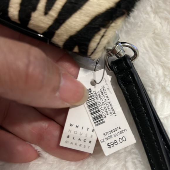 White House Black Market Zebra Print Women's Clutch - Picture 3 of 5